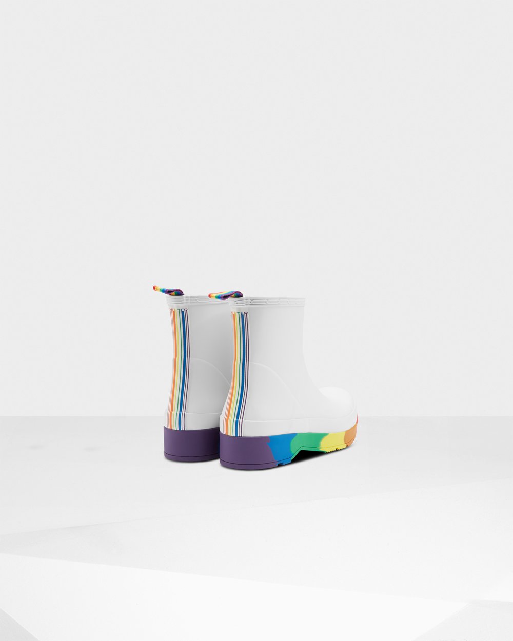 Hunter Play Støvler Herre Hvide | Original Pride Heeled Rain | KYZMV-6450